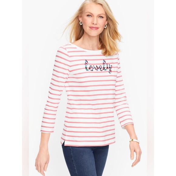 Talbots Tops - Talbots Cotton “Lovely” 3/4 Sleeve Tee Size 1XP